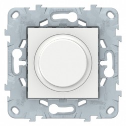 Светорегулятор LED Schneider Electric Unica Studio Белый Wiser поворотно-нажимной, универсальный 7-200Вт NU551618