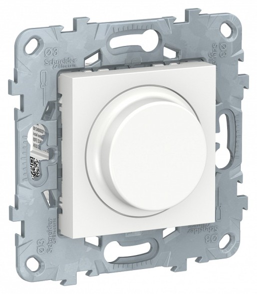 Светорегулятор LED Schneider Electric Unica Studio Белый Wiser поворотно-нажимной, универсальный 7-200Вт NU551618