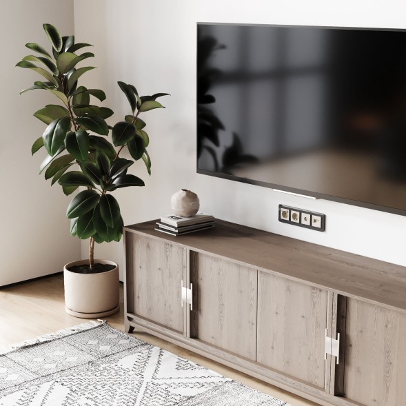 Розетка двойная Ethernet RJ-45 (айвори матовый) Werkel W1181162