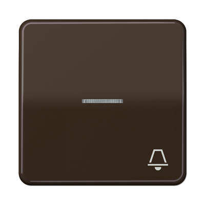 Клавиша Jung CD серия коричневая 1-я с/п с символом &quot;ЗВОНОК&quot; CD590KO5KBR