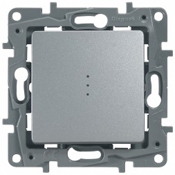 Выключатель/переключатель Legrand Etika алюминий с подсветкой 10 A 250 В~ 672415