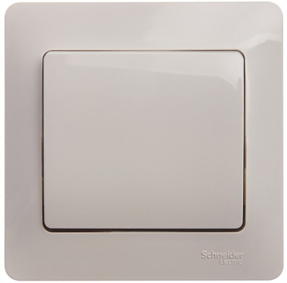 1-клавишный Выключатель,сх.1,10AX, в сборе Schneider Electric Glossa Молочный GSL000912