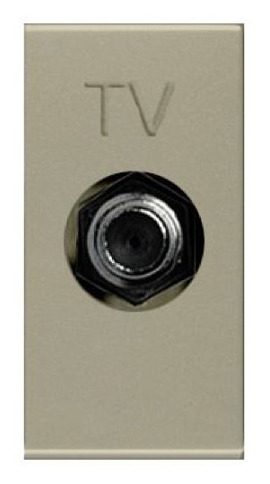 Розетка TV ABB Zenit шампань 1очная с накладкой 1-модульная 2CLA215000N1901 N2150 CV