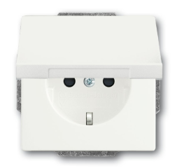 Розетка ABB белый бархат SCHUKO 16А 250В с крышкой 2CKA002018A1494 20 EUK-884