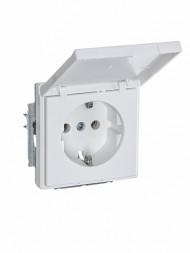 Розетка ABB белый бархат SCHUKO 16А 250В с крышкой 2CKA002018A1494 20 EUK-884