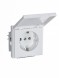 Розетка ABB белый бархат SCHUKO 16А 250В с крышкой 2CKA002018A1494 20 EUK-884