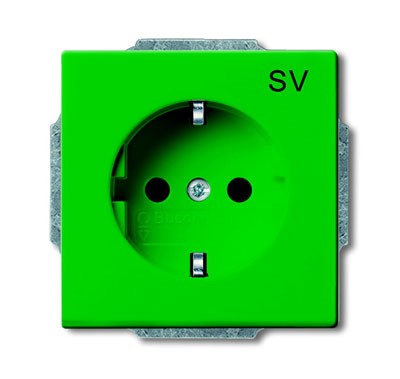 Розетка ABB Future зеленая SCHUKO 16А 250В 2CKA002011A3722 20 EUC-13-82