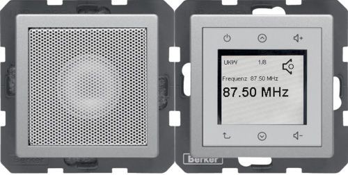 Радио сенсор. Berker Q.1 алюминиевый с эффектом бархата 28806084