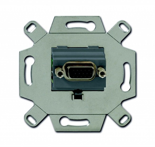 Механизм VGA-розетки/разъёма ABB Busch-Jaeger серый D-type Full HD 15 полюсов 2CKA000230A0426 0261/23-500