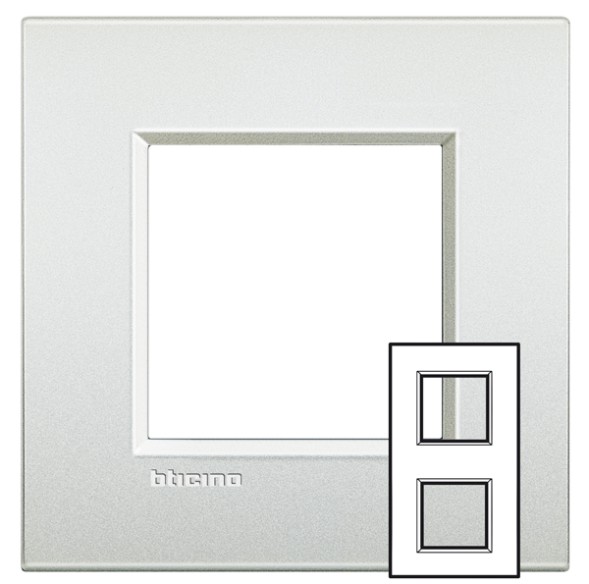 Рамка Bticino LivingLight Air Белый жемчуг 2+2 модуля LNE4802M2PR