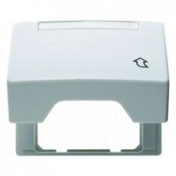 Промежуточная рамка Berker Arsys полярная белизна с блеском с откидной крышкой и полем для надписи 11550169