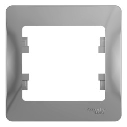 Рамка Schneider Electric Glossa Алюминий 1 пост GSL000301