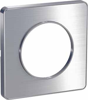 Рамка Schneider Electric Odace Полированный алюминий 1-постовая S53P802J