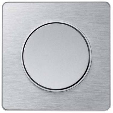 Рамка Schneider Electric Odace Полированный алюминий 1-постовая S53P802J