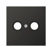 Накладка для телевизионной розетки, термопласт Jung ECO Profi черная матовая EP561BFPLTVSWM