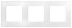 Рамка Legrand Etika Белый 3-постовая 672503