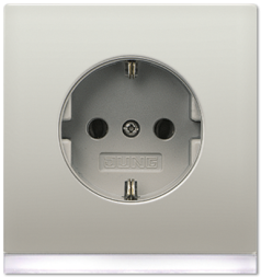 Розетка Jung LS серия SCHUKO с подсветкой LED ES2520-OLEDW