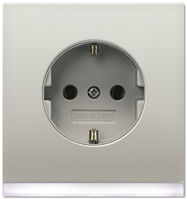 Розетка Jung LS серия SCHUKO с подсветкой LED ES2520-OLEDW