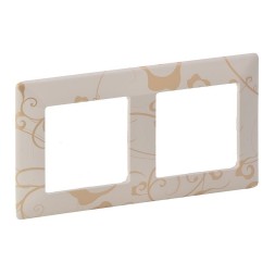 Рамка Legrand Valena Life Ампир бежевый 2-постовая 754112