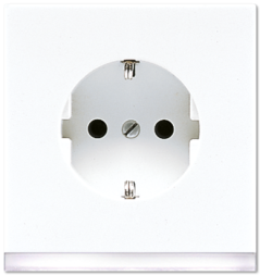 Розетка Jung LS серия SCHUKO с подсветкой LED LS520-OWWLEDW