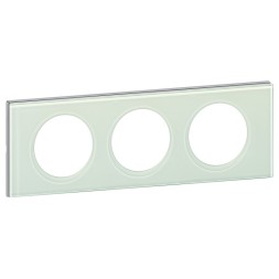 Рамка Legrand Celiane Стекло Смальта белая глина 3 поста 069313