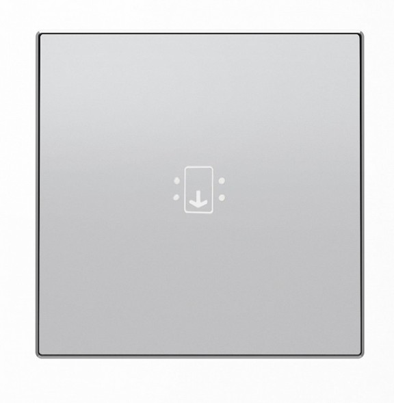 Клавиша (накладка) ABB Sky серебряный с линзой и маркировкой 2CLA851400A1301 8514 PL