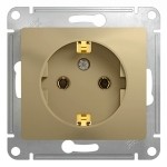 Розетка с заземлением, 16А, механизм Schneider Electric Glossa Титан GSL000443