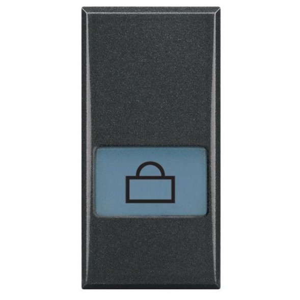 Клавиши Bticino Axolute Антрацит с подсвечиваемыми символами для выключатель в дизайне AXIAL - 1 модуль, Посыльный HS4921LP