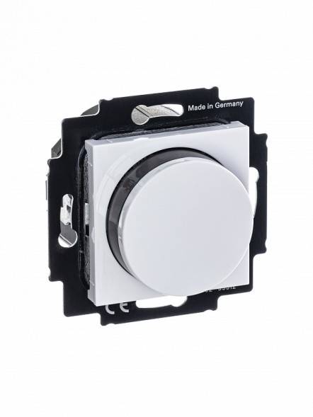 Светорегулятор ABB Levit белый / дымчатый чёрный поворотно-нажимной 60-600 Вт R 2CHH942247A6062 3294H-A02247 62W
