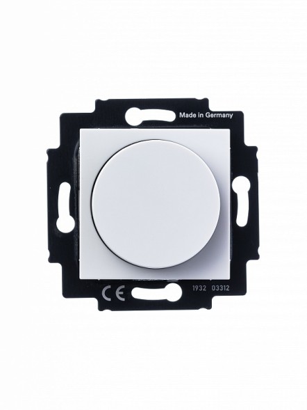 Светорегулятор ABB Levit белый / дымчатый чёрный поворотно-нажимной 60-600 Вт R 2CHH942247A6062 3294H-A02247 62W