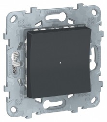 Светорегулятор LED Schneider Electric Unica Studio Антрацит Wiser нажимной, универсальный 7-200Вт NU551554