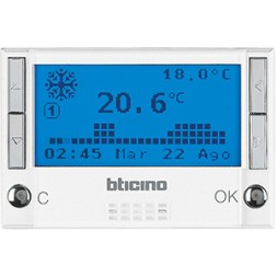 Электронный программируемый термостат Bticino Axolute Белый HD4451
