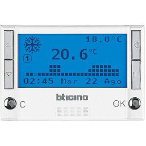 Электронный программируемый термостат Bticino Axolute Белый HD4451