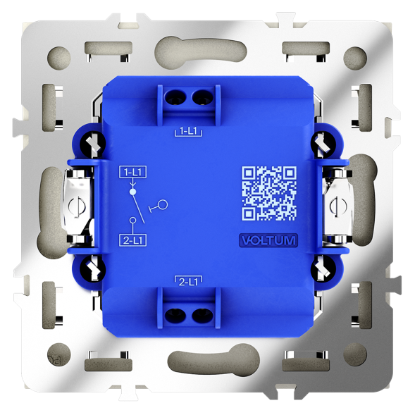 Выключатель встраиваемый VOLTUM S70 одноклавишный 10А, (шелк)