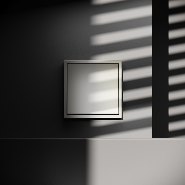 Выключатель встраиваемый VOLTUM S70 одноклавишный 10А, (шелк)