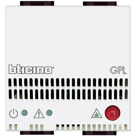 Детектор GPL Bticino LivingLight Air Белый со световой и звуковой сигнализацией (85дБ), питание 12В, 2 модуля N4512/12