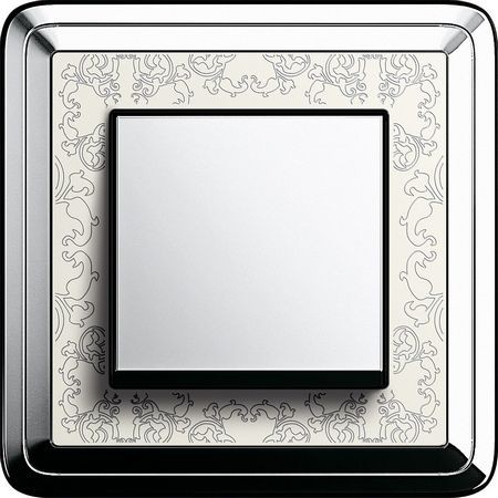 Рамка Gira Classix Art Хром / Кремовый 1-постовая 0211683