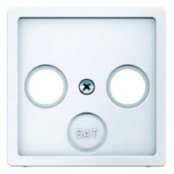 Центральная панель Berker R.1 Berker Q.1 полярная белизна с блеском для антенной розетки 2 и 3 отверстия 12036089