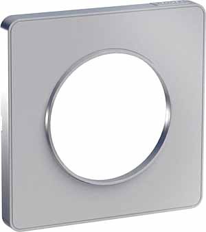 Рамка Schneider Electric Odace Алюминий 1-постовая S53P802