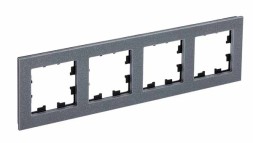 Рамка Schneider Electric Atlasdesign четверная Nature айс грей мрамор ATN343204