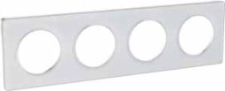 Рамка Schneider Electric Odace прозрачный белый 4-постовая S52P808R
