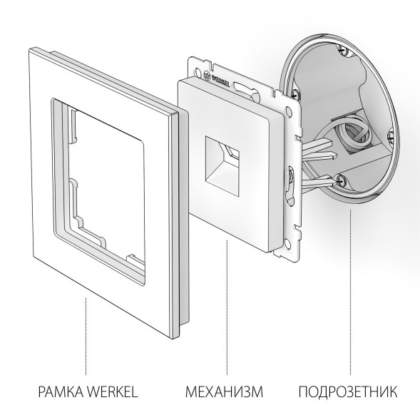 W1181006/ Розетка Ethernet RJ-45 (серебряный) W1181006