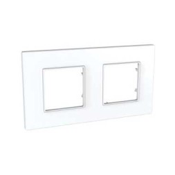 Рамка Schneider Electric Unica Quadro Белый 2 поста MGU2.704.18