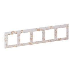 Рамка Legrand Valena Life Ампир белый 5-постовая 754105