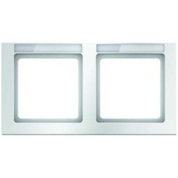 Рамка Berker Q.3 с полем для надписей Полярная белизна с эффектом бархата, 2 поста 10226099