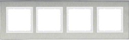 Рамка Berker B.7 Полярная белизна 4 поста вертикальная 10143609