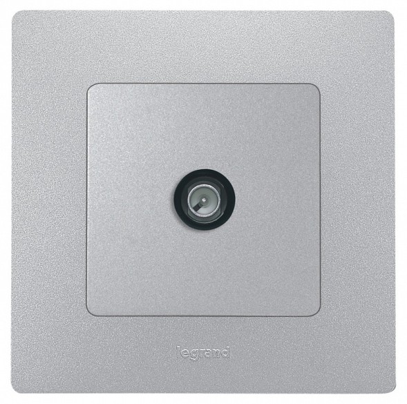 Розетка TV Legrand Etika алюминий оконечная - 5 дБ - 5-862 мГц 672465