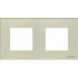 Рамка ABB Zenit Жемчужное стекло 2 поста 2CLA227200N3501 N2272 CP
