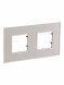 Рамка ABB Zenit Жемчужное стекло 2 поста 2CLA227200N3501 N2272 CP