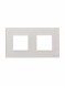 Рамка ABB Zenit Жемчужное стекло 2 поста 2CLA227200N3501 N2272 CP